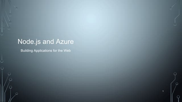 Node and Azure