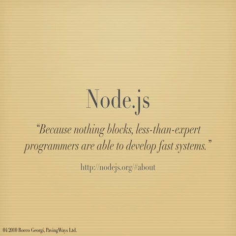 Nodejs Intro