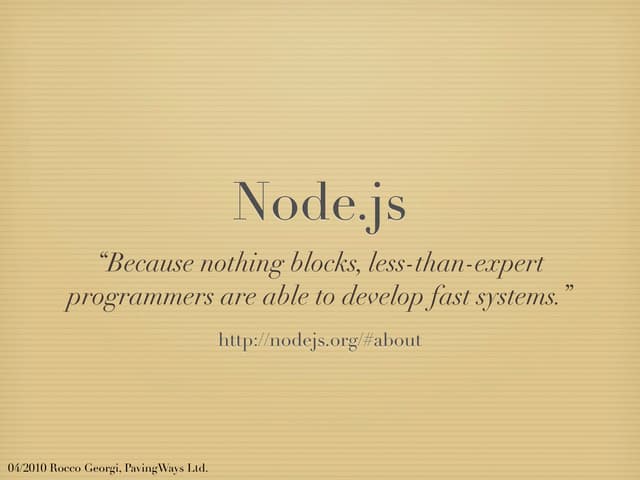 Nodejs Intro