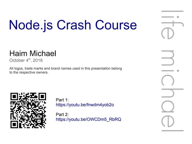 Node JS Crash Course
