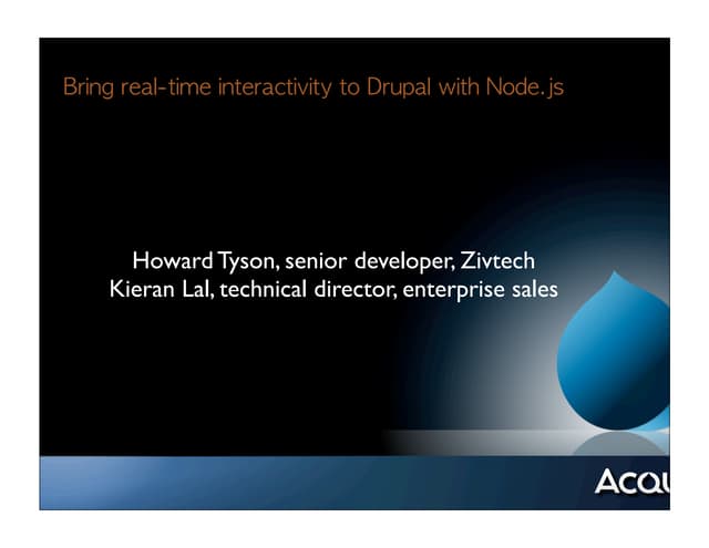 Bringing Interactivity to Your Drupal Site with Node.js Integration