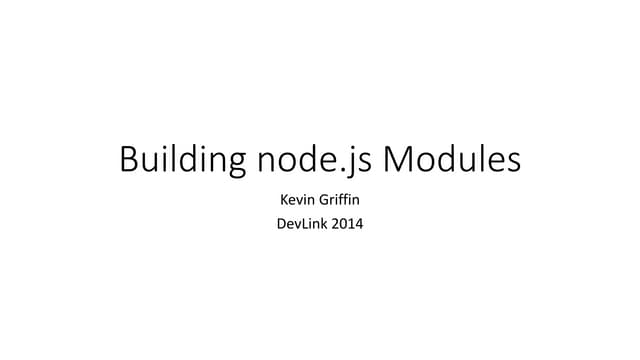 Building node.js Modules
