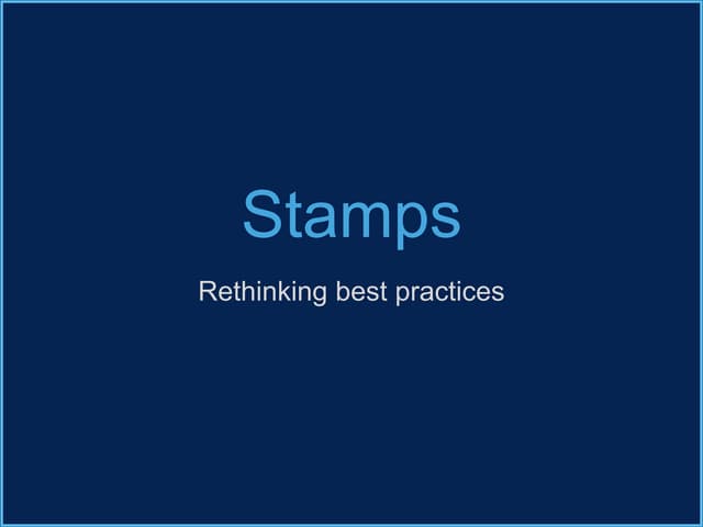 Stamps - a better way to object composition