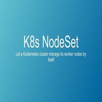 k8s NodeSet 