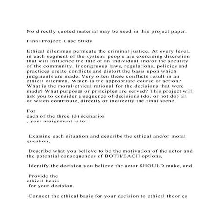 No directly quoted material may be used in this project paper..docx