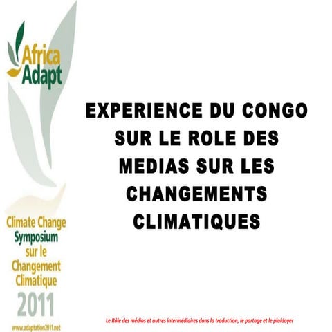 Noe Emmanuel Mbemba: Méthodes de diffusion des informations sur les changemen...