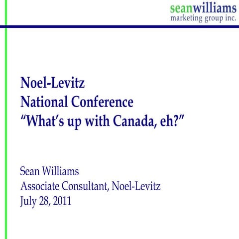 2011 Noel-Levitz NCSRMR Presentation