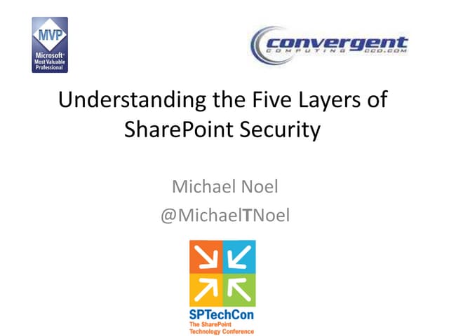 SPTechCon SFO 2012 - Understanding the Five Layers of SharePoint Security