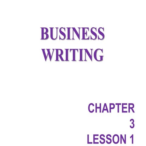 Business Writing