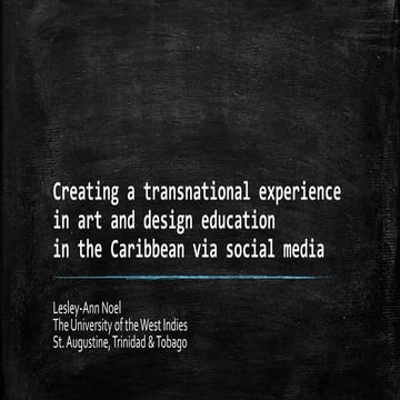 Creating a transnational experience in Art and Design Education via Social media