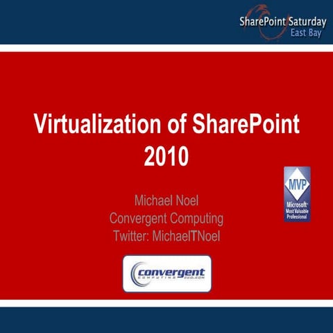 SharePoint 2010 Virtualization - SharePoint Saturday East Bay 2010