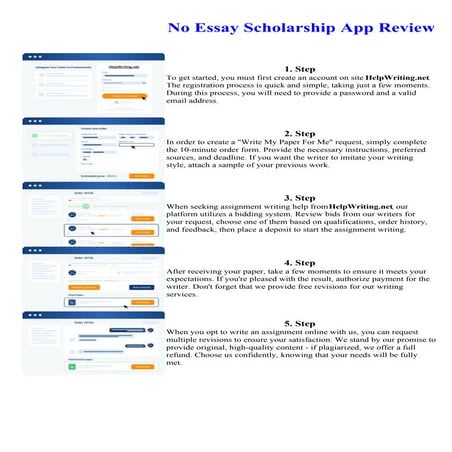 No Essay Scholarship App Review. Online assignment writing service.