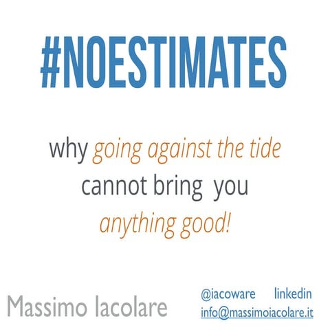 NoEstimates @ miniIAD