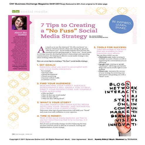 7 Tips to Creating a "No Fuss" Social Media Strategy