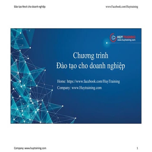 Nội dung đào tạo Revit cho doanh nghiệp