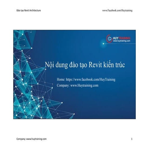 Nội dung đào tạo Revit kiến trúc cho doanh nghiệp