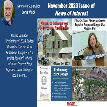 November 2023 #NewtownPA News of Interest