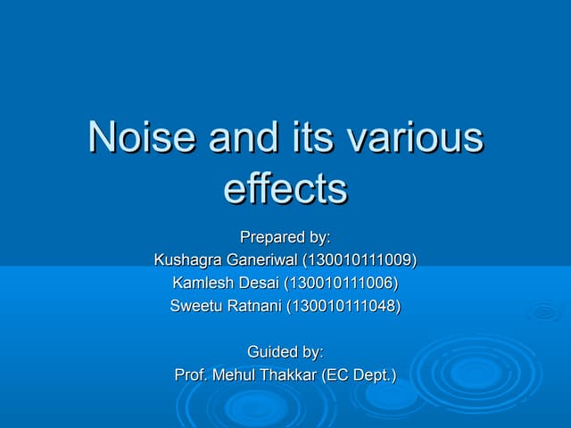Noise