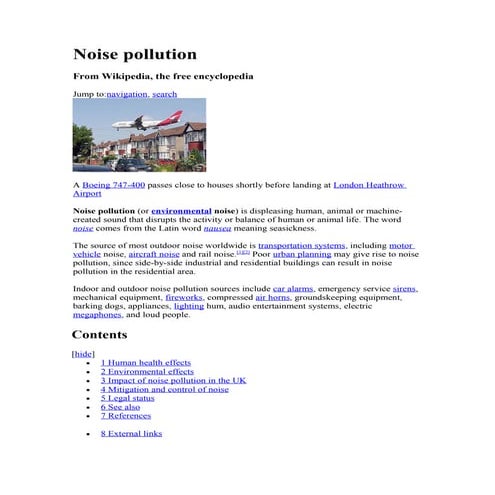 Noise Pollution