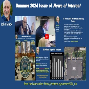 Summer 2024 Issue of Newtown News of Interest