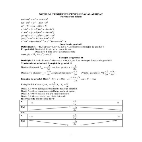 Formule matematice | PDF