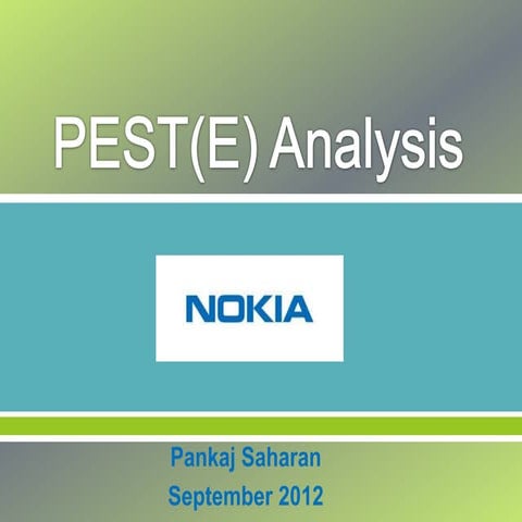 PESTE analysis - Nokia