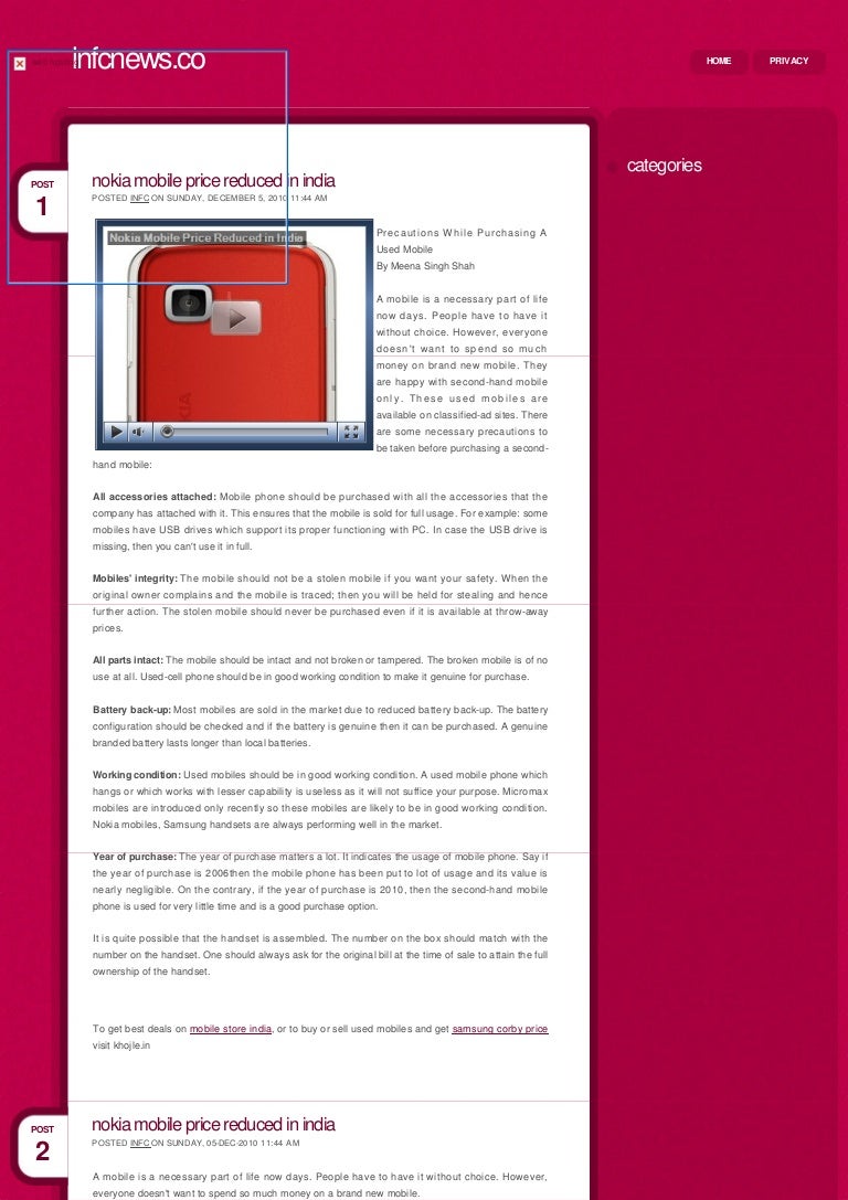 i want second hand mobile