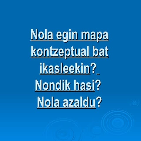 Nola Egin Mapa Kontzeptual Bat Ikasleekin