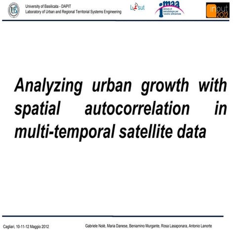 Nolè, Danese, Murgante, Lasaponara & Lanorte - input 2012