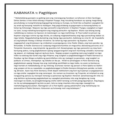 Noli KABANATA 1 TO 49