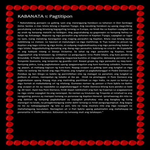 NOLI KABANATA 1 TO 49