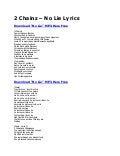 No Lie 2 Chainz Feat Drake Lyrics Download no lie 2 chainz feat drake lyrics