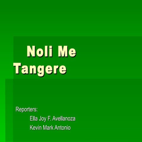 Noli Me Tangere