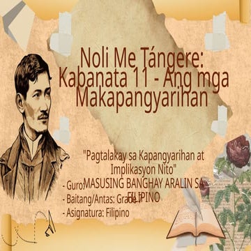 Noli me tangere kabanata 11 | PPTX
