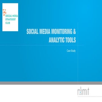 NoLimitID - Case Study from Social Media Monitoring & Analytic Tools 