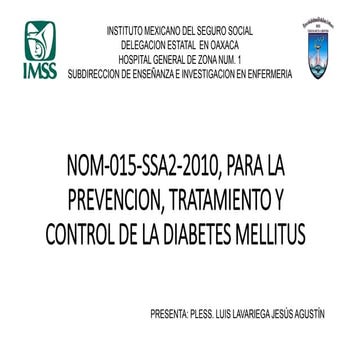 Norma Oficial Mexicana Nom 015 Ssa2 2010