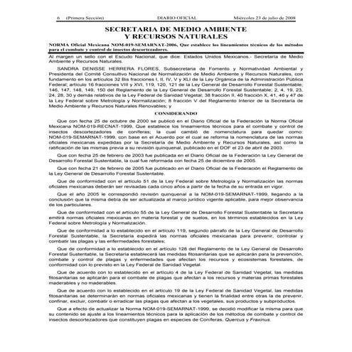 Nom 019-semarnat-2006