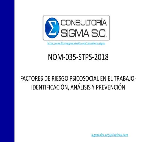 Nom 035 - STPS - 2018 | PPTX