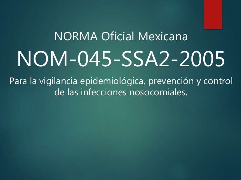 NOM 045 SSA2 2005 PDF