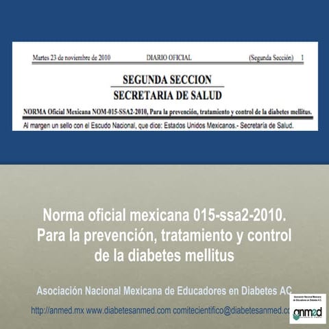 Nom 015-ssa2-2010 | PPTX