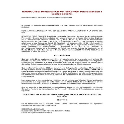 Nom 031 ssa2 | PDF