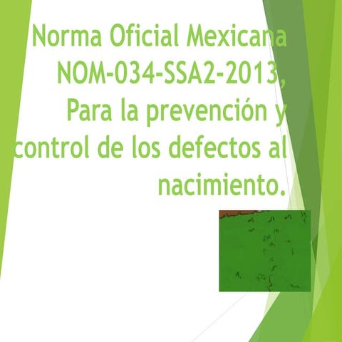 NOM 034 PARA LA PREVENCION DE DEFECTOS DE NACIMIENTO.pptx