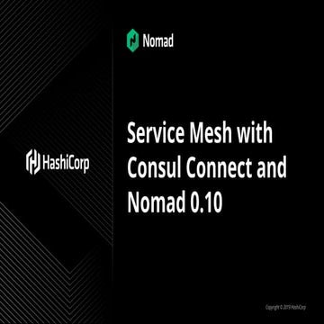 Service Mesh With Consul Connect and Nomad 0.10