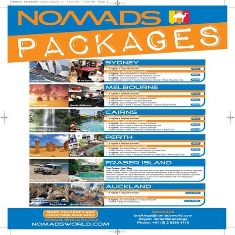 Nomads Packages brochure