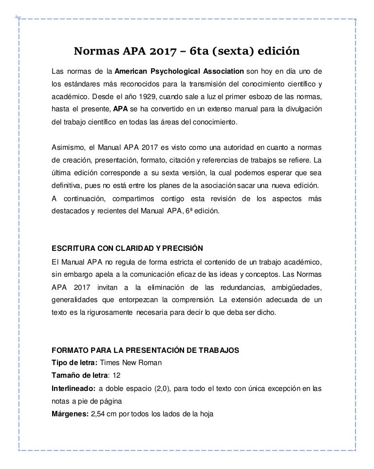 formato apa 6 edicion