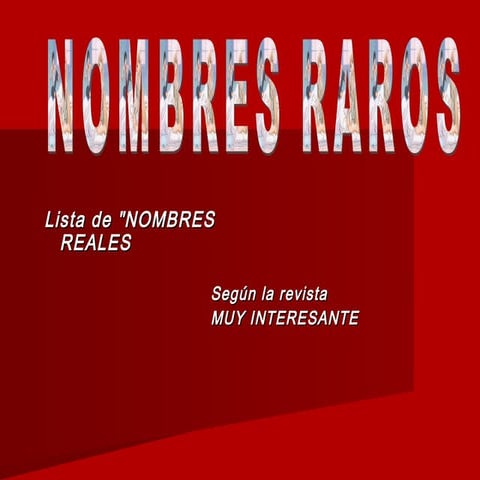 Nombres Raros