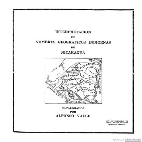 Nombres geograficos de nicaragua