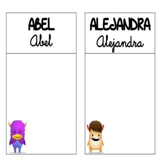 Nombres mesas Class Dojo