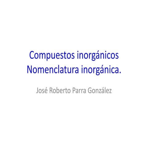 Nomenclatura inorgánica