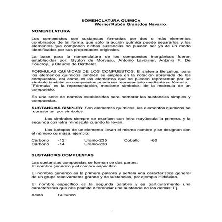 Nomenclatura quimica